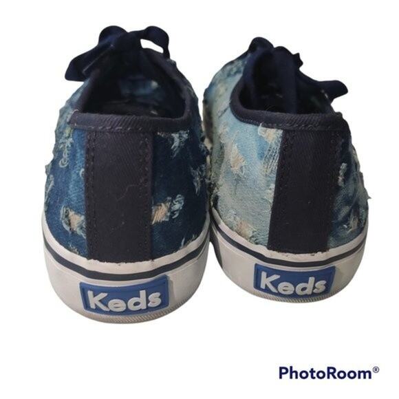 Keds Women's Double Up Distressed Denim Fashion Sneaker Size 10 - Picture 3 of 7